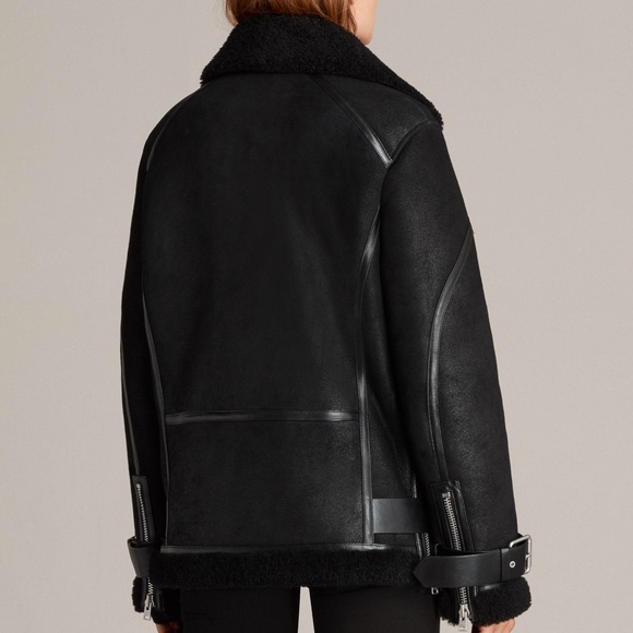 SOLD⚡️AllSaints Hawley Shearling Jacket - Picture 2 of 7
